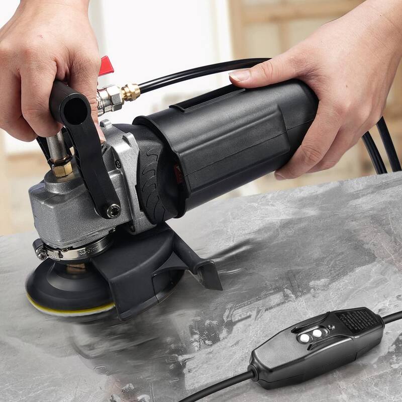Pulidora húmeda VEVOR 1000 - 4000 RPM de 800 vatios, amoladora de concreto de 4 pulgadas con 6 velocidades variables y 7 kits de pulido, Amoladora húmeda - DDSSPGJTZYPJHPVHMV1