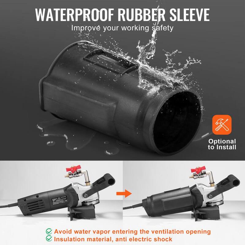 Pulidora húmeda VEVOR 1000 - 4000 RPM de 800 vatios, amoladora de concreto de 4 pulgadas con 6 velocidades variables y 7 kits de pulido, Amoladora húmeda - DDSSPGJTZYPJHPVHMV1
