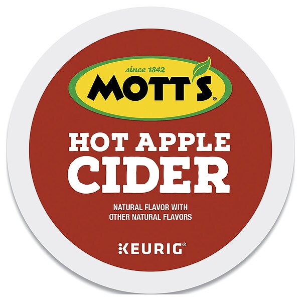 Motts Cider, Hot Apple Cider, Pod, Non-Caffeinated, Ground, 1.19 lb, 24 PK - 611247386040
