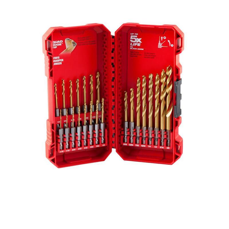 Set de brocas helicoidales de titanio Milwaukee SHOCKWAVE IMPACT DUTY (23 piezas) - 48-89-4631