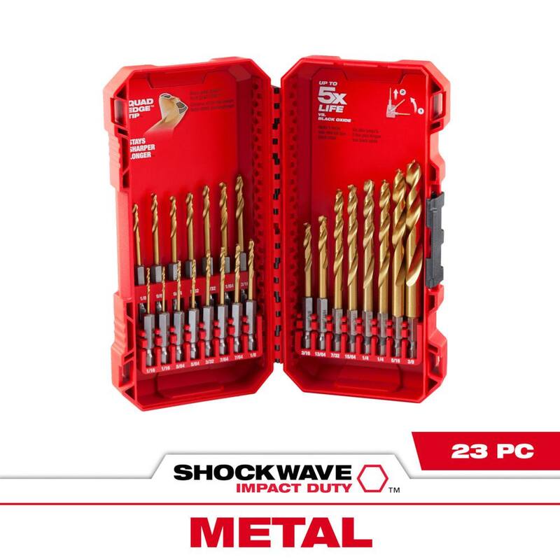 Set de brocas helicoidales de titanio Milwaukee SHOCKWAVE IMPACT DUTY (23 piezas) - 48-89-4631