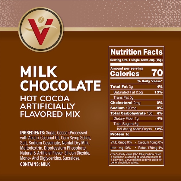 Victor Allen Victor Allen's Coffee Milk Chocolate Flavored Hot Cocoa Mix, 42 Count, Single Serve K-Cup Pods for Keurig K-Cup Brewers - FG015879RV