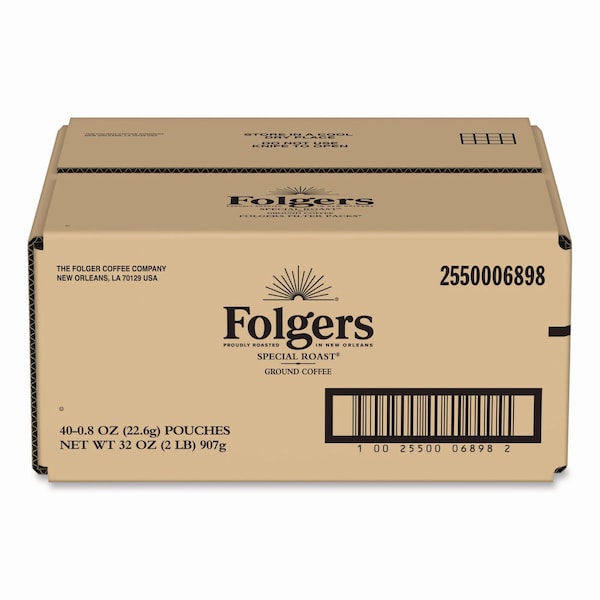 Folgers Coffee Filter Packs, Special Roast, 0.8 oz, PK40 PK - 2550006898