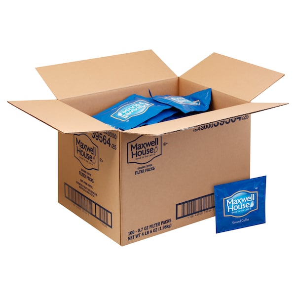 Maxwell House Maxwell House Filter Pack Ground Coffee .7 oz., PK100 - 00043000395646