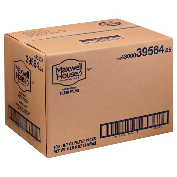Maxwell House Maxwell House Filter Pack Ground Coffee .7 oz., PK100 - 00043000395646