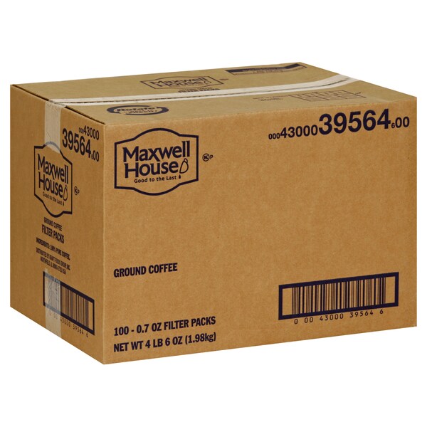 Maxwell House Maxwell House Filter Pack Ground Coffee .7 oz., PK100 - 00043000395646