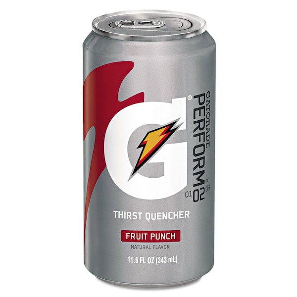 Gatorade Thirst Quencher Can, Fruit Punch, 11.6oz Can, PK24 - 30903