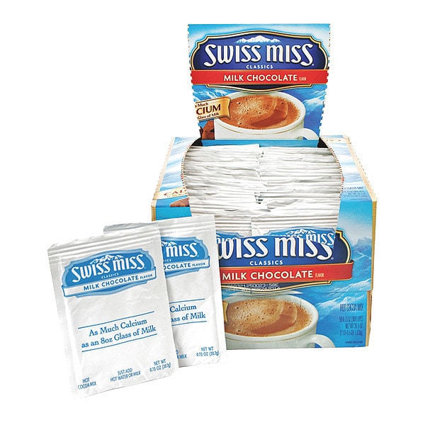 Swiss Miss Hot Cocoa, Cocoa, Packet, Non-Caffeinated, Powder, 36.5 oz, 50 PK - 47491