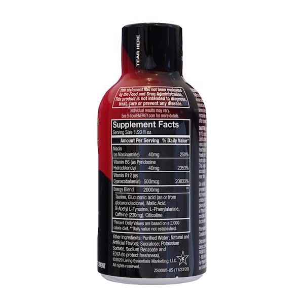 5 Hour Energy 5-hour Energy Extra Strength Sugar Free Berry Energy Shot 1.93 oz - 718128