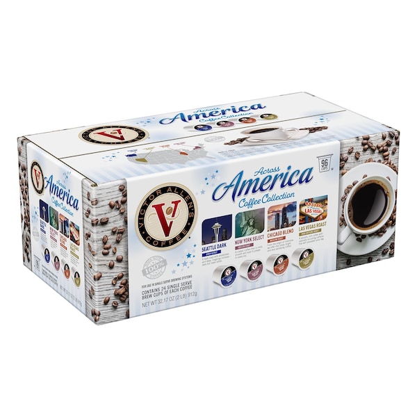 Victor Allen Victor Allen's Coffee Across America Variety Pack, 96 Count, Single Serve Coffee Pods for Keurig K-Cup Brewers - FG017432