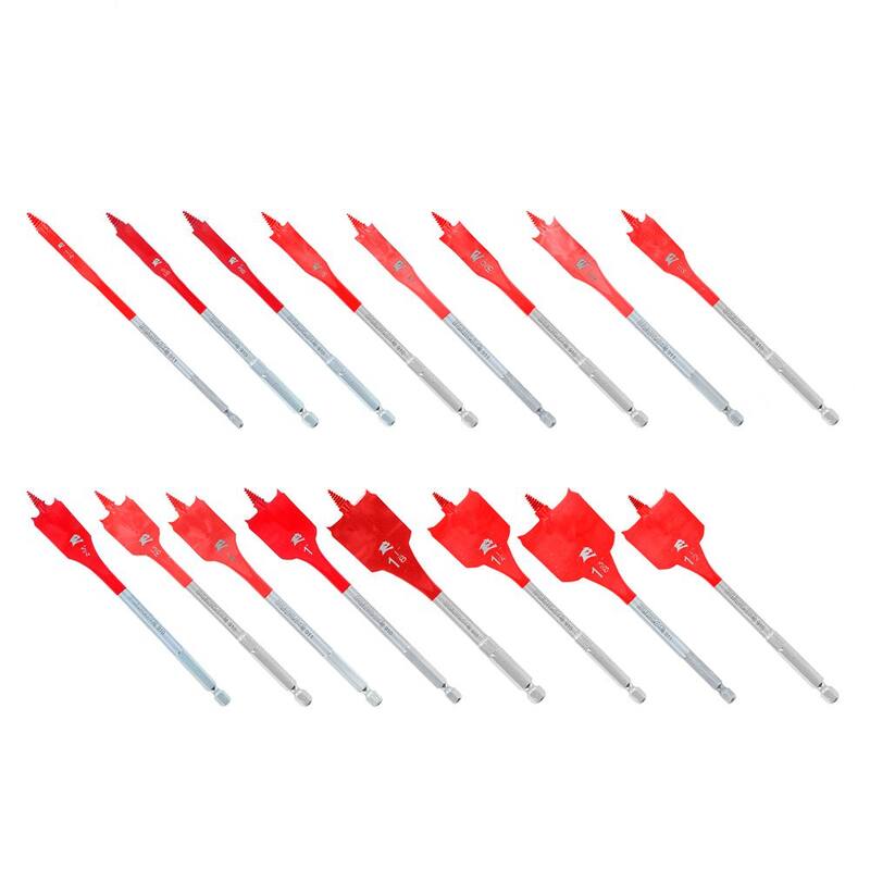 DIABLO Speed Demon High Speed Steel Spade Bit Set With Pouch (Conjunto de Brocas para Madera de Acero de Alta Velocidad) (16 Piezas) - DSP2980-S16P