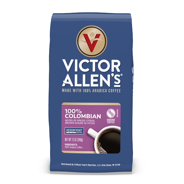 Victor Allen Victor Allen's Coffee 100% Colombian, Medium Roast, Ground Coffee, 6 Pack - 12oz Bags - FG015808
