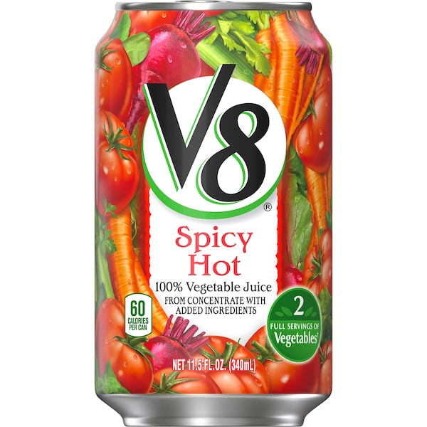V8 V8 Spicy Hot Vegetable Juice 11.5 oz. Can, PK24 - 000004285