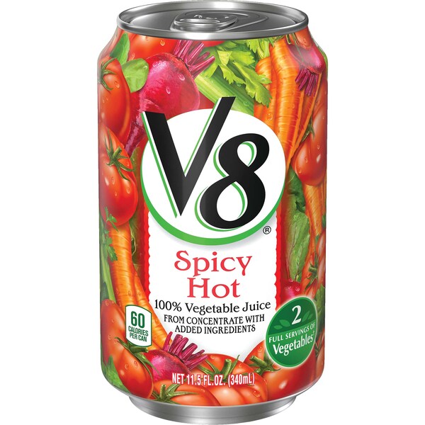 V8 V8 Spicy Hot Vegetable Juice 11.5 oz. Can, PK24 - 000004285