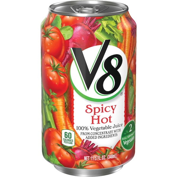 V8 V8 Spicy Hot Vegetable Juice 11.5 oz. Can, PK24 - 000004285