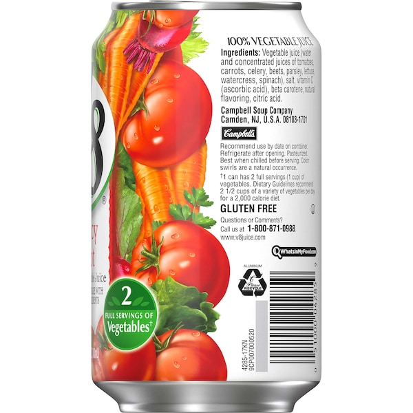 V8 V8 Spicy Hot Vegetable Juice 11.5 oz. Can, PK24 - 000004285