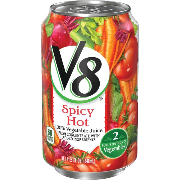 V8 V8 Spicy Hot Vegetable Juice 11.5 oz. Can, PK24 - 000004285