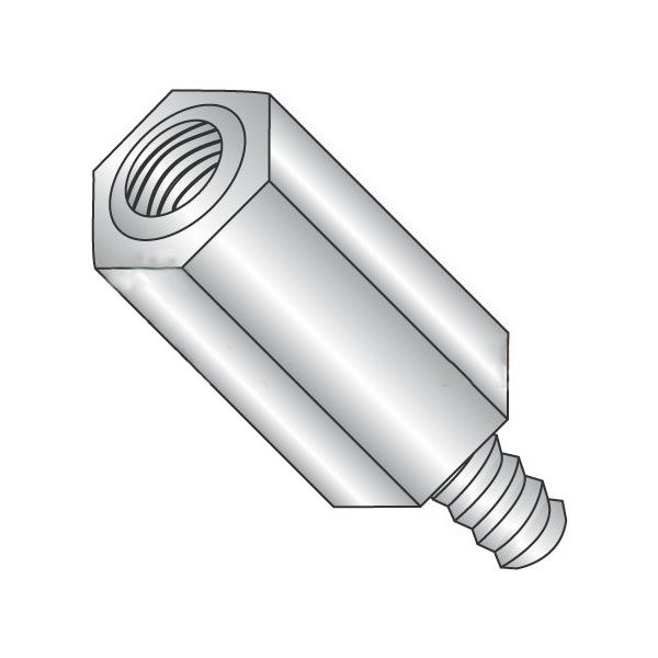 Newport Fasteners Hex Standoff, #10-32 Thrd Sz, Stainless Steel Plain, 5/16" Hex W, 100 PK - 425194