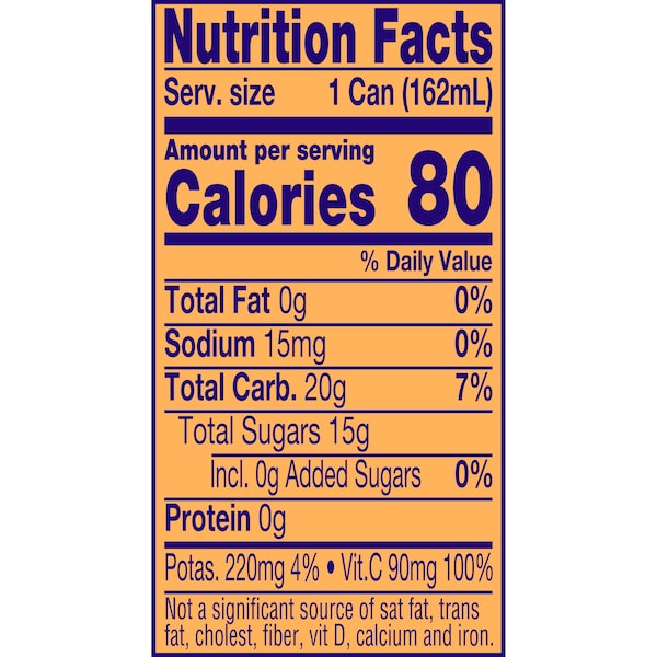 Welchs Welch's 100% Orange Juice 5.5 fl. oz., PK48 - WPD28100
