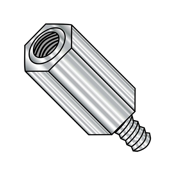 Zoro Select Hex Standoff, M3-0.5 Thrd Sz, Stainless Steel Plain, 4.5 mm Hex W, 250 PK - M453012HM303