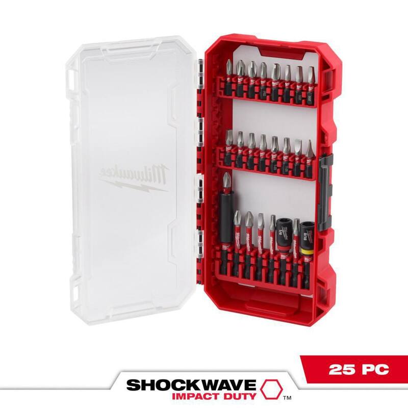 Juego de puntas de desarmador de acero aleado Milwaukee SHOCKWAVE Impact Duty (25 piezas) - 48-32-4095