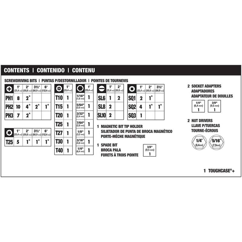 Juego de puntas para atornillar DEWALT MAXFIT ULTRA Steel (81 piezas) - DWAMF81SET