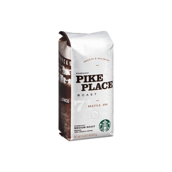 Five Star Distributors Starbucks, Coffee, Pike Place, Ground, 1lb Bag - 11018186