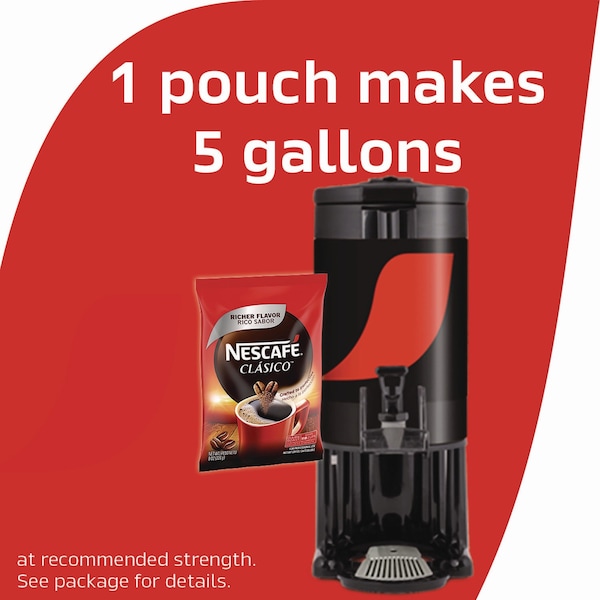 Nescaf Clasico Dark Roast Instant Coffee, 8 oz Pouch - 00028000709488