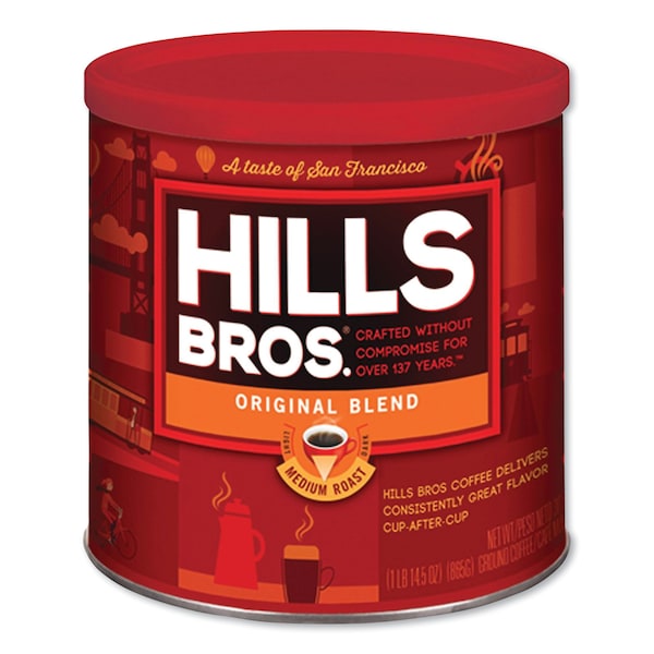 Hills Bros Original Blend Coffee, 30.5 oz Can - MZB43000