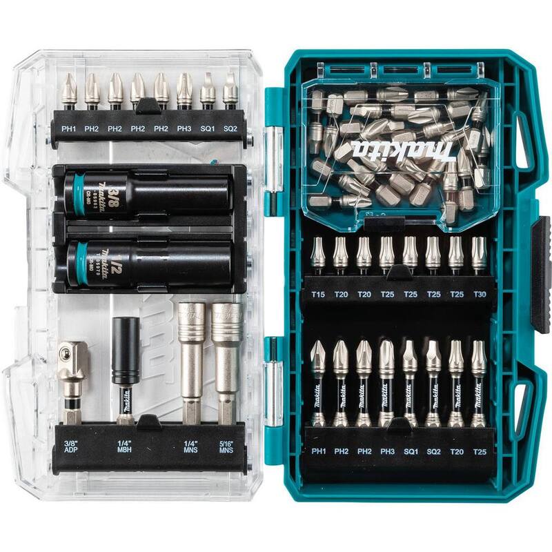 Juego de puntas de destornillador y brocas de taladro de acero aleado de alto impacto Makita IMPACT XPS (50 piezas) - T-05941