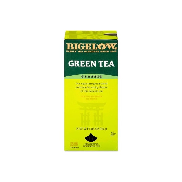 Bigelow Tea Co Bigelow Single Flavor Tea, Green, 8 Oz Single Cup Bags, 28/Box - BTC00388