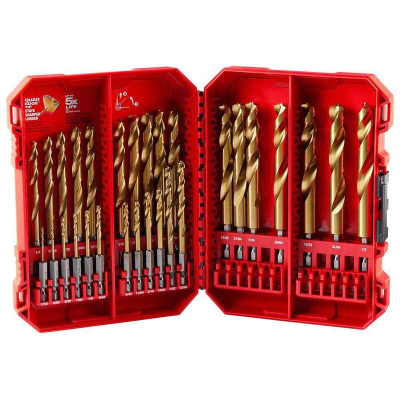Juego de brocas Milwaukee SHOCKWAVE Impact Duty de titanio (29 piezas) - 48-89-4672
