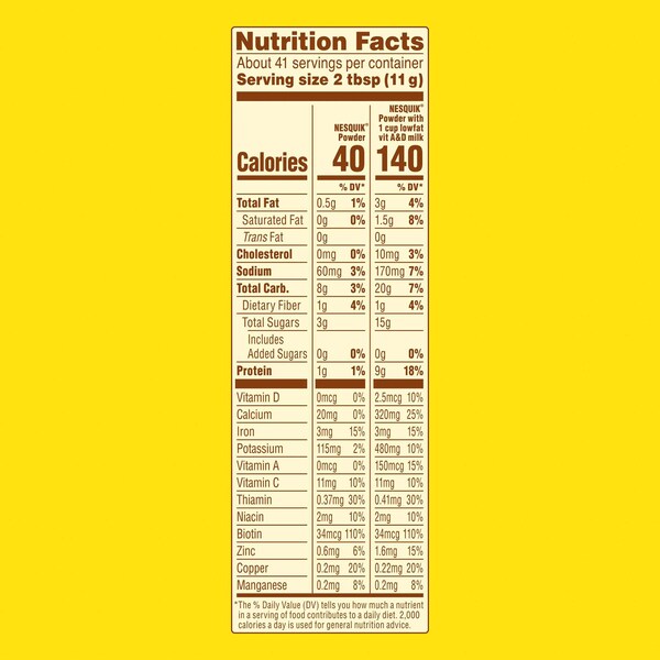 Nestle Nesquik Milk Flavoring Sugar Free Chocolate Powder 16 oz. Tub, PK6 - 00028000803209
