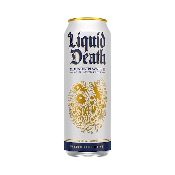 Liquid Death Liquid Death Mountain Water Spring Water 19.2 oz 1 pk - 79