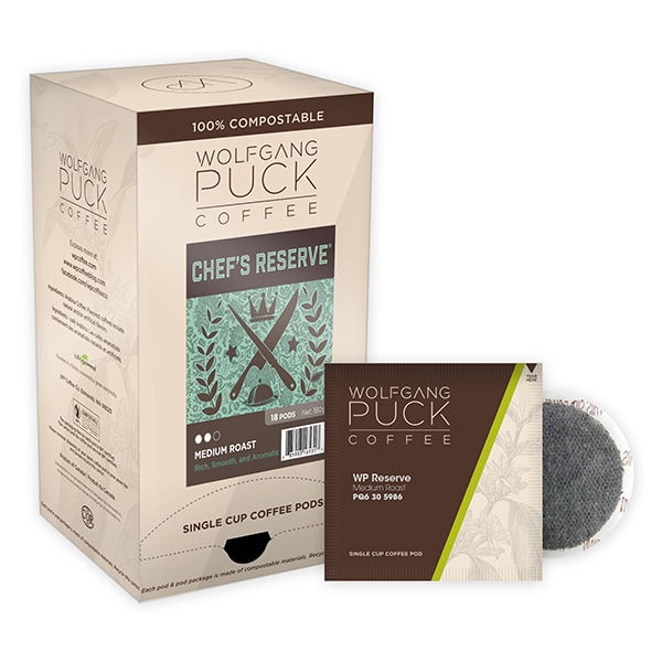 Wolfgang Puck Coffee Chef’s Reserve ® Soft Coffee Pods, PK108 PK - 016431