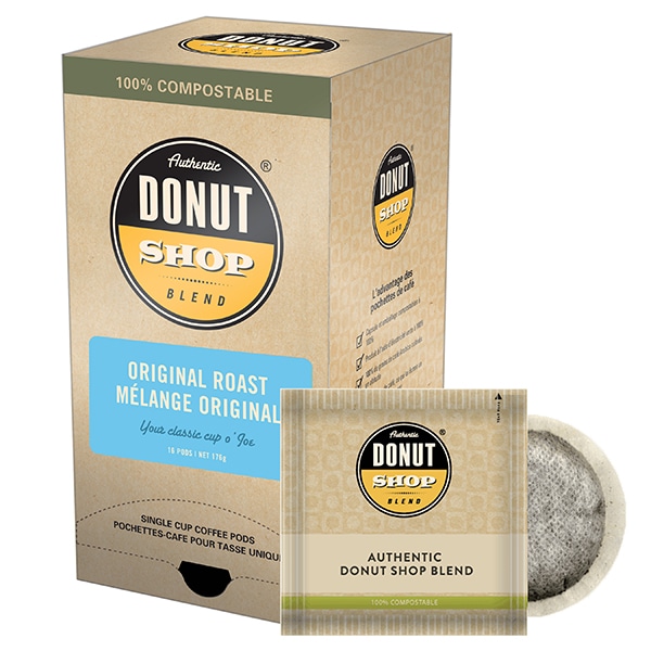 Authentic Donut Shop Blend Donut Shop Original Roast, Soft Coffee Pods, PK96 PK - RI58011
