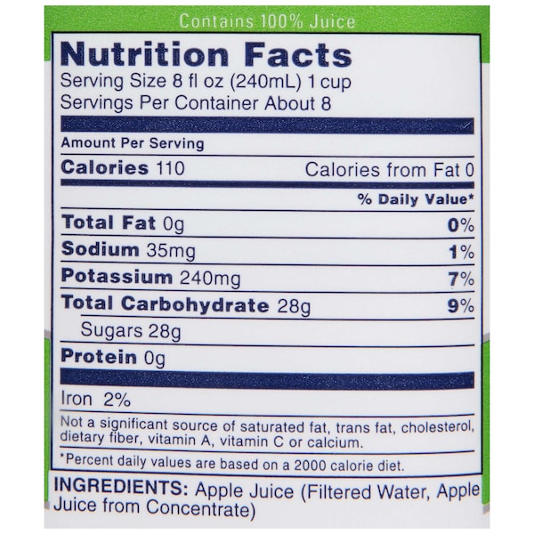 Ocean Spray Ocean Spray 100% Apple Juice 60 fl. oz. Bottles, PK8 - 32797