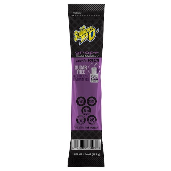 Sqwincher Sports Drink Mix Powder 1.76 oz., Grape, PK8 - 159016804