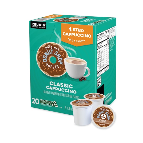 The Original Donut Shop Classic Cappuccino K-Cups, PK20, 20PK - 5000361529