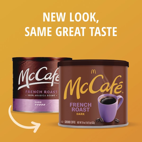 Mccafe Ground Coffee, French Roast, 29 oz Can - 043000078310