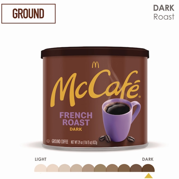 Mccafe Ground Coffee, French Roast, 29 oz Can - 043000078310