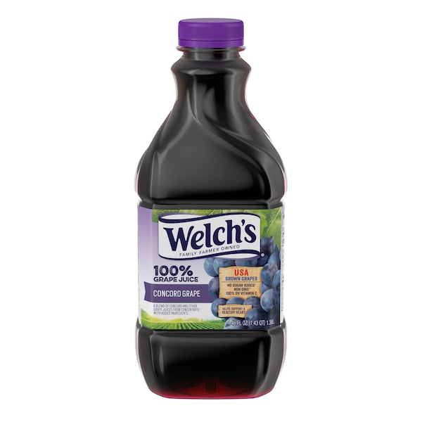 Welchs Welch's 100% Purple Grape Plastic Juice 46 oz. Bottle, PK8 - WPD31400