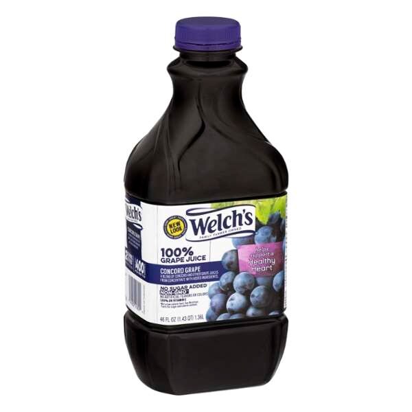 Welchs Welch's 100% Purple Grape Plastic Juice 46 oz. Bottle, PK8 - WPD31400