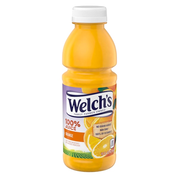 Welchs Welch's 100% Orange PET Bottle Juice 16 fl. oz. Bottle, PK12 - WPD30194