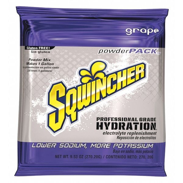 Sqwincher Sports Drink Mix Powder 9.5 oz., Grape, PK20 - 159016006