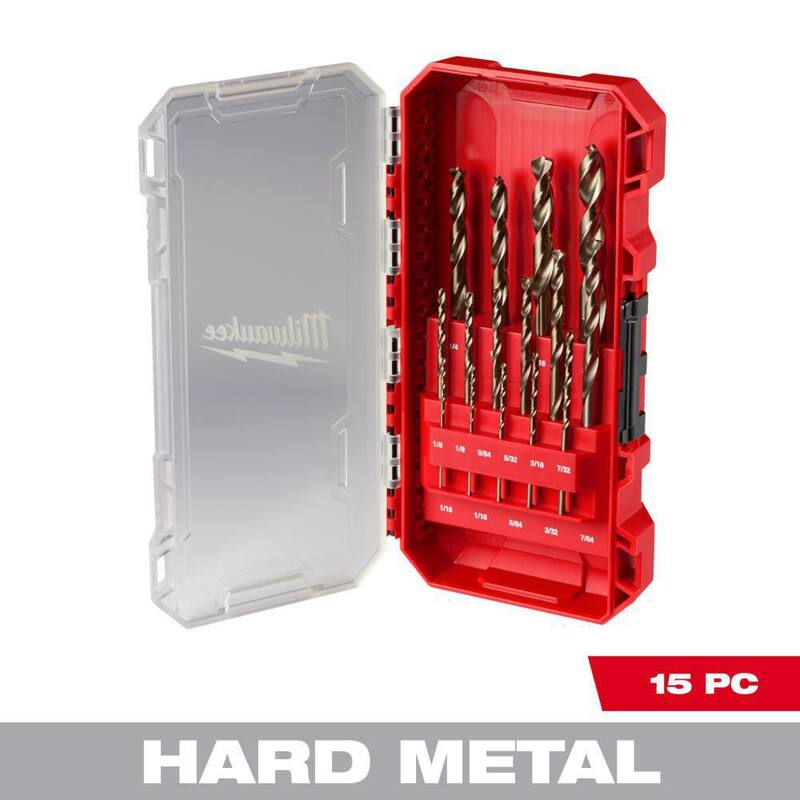 Set de Brocas Milwaukee Cobalt Red Helix para Taladros (15 piezas) - 48-89-2370