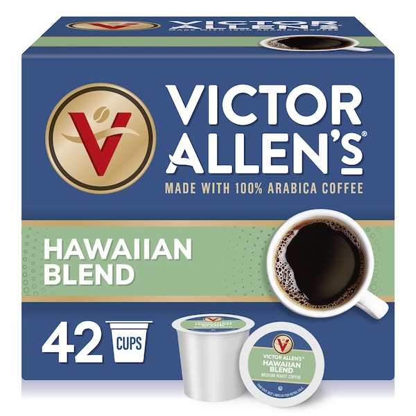 Victor Allen Victor Allen's Coffee Hawaiian Blend, Medium Roast, 42 Count, Single Serve Coffee Pods for Keurig K-Cup Brewers (formerly Kona Blend) - FG014587RV