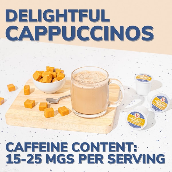 Victor Allen Victor Allen's Coffee Sweet and Salty Caramel Cappuccino, 6-12 count Single Serve K-Cup Coffee Pods - FG016403