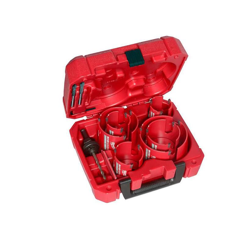 Kit de sierra perforadora de carburo BIG HAWG de Milwaukee (10 piezas) - 49-56-9290