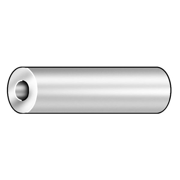 Zoro Select Spacer, 3/8 in Screw Size, Chrome Plated Steel, 1/4 in Overall Lg, 0.406 in Inside Dia, 5 PK - MPB514